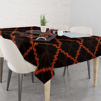 Tu Meke Maori New Zealand Slang Tablecloth with Glow Neon Step Style