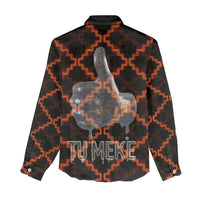 Tu Meke Maori New Zealand Slang Women Casual Shirt with Glow Neon Step Style