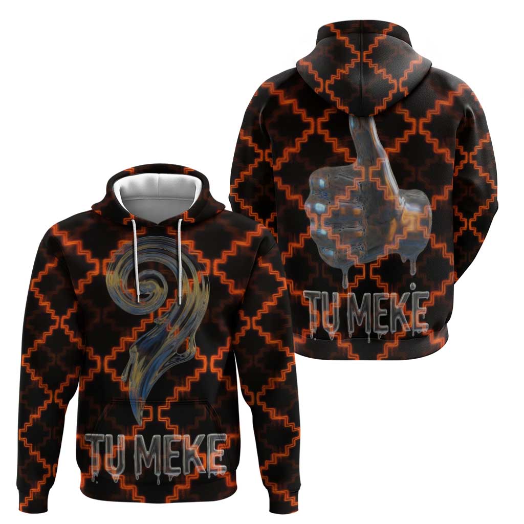 Tu Meke Maori New Zealand Slang Zip Hoodie with Glow Neon Step Style