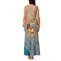 Kiwi Jandal Beach Life Family Matching Tank Maxi Dress and Hawaiian Shirt New Zealand Flip Flops Ocean Wave Surf Style TS04 - Polynesian Pride