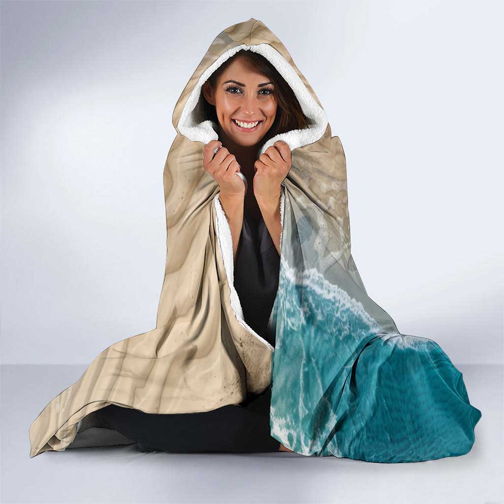Kiwi Jandal Beach Life Hooded Blanket New Zealand Flip Flops Ocean Wave Surf Style