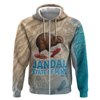 Kiwi Jandal Beach Life Hoodie New Zealand Flip Flops Ocean Wave Surf Style