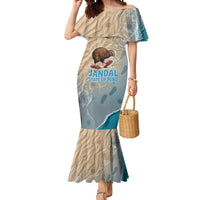 Kiwi Jandal Beach Life Mermaid Dress New Zealand Flip Flops Ocean Wave Surf Style