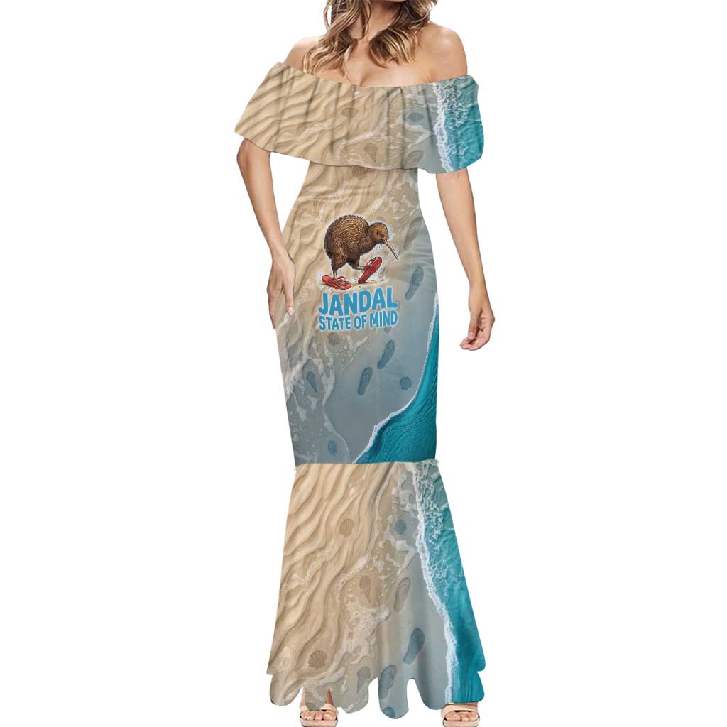 Kiwi Jandal Beach Life Mermaid Dress New Zealand Flip Flops Ocean Wave Surf Style