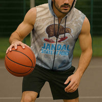 Kiwi Jandal Beach Life Sleeveless Zip Hoodie New Zealand Flip Flops Ocean Wave Surf Style
