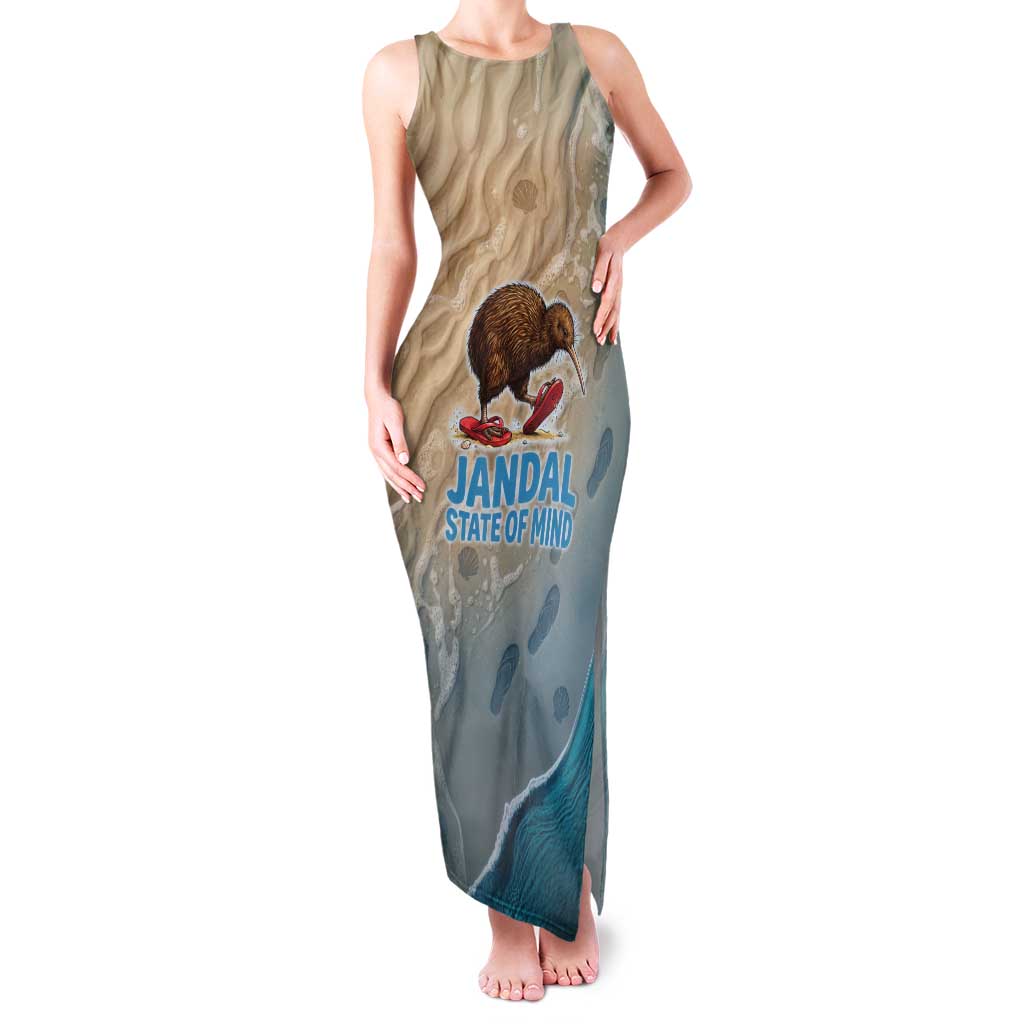 Kiwi Jandal Beach Life Tank Maxi Dress New Zealand Flip Flops Ocean Wave Surf Style