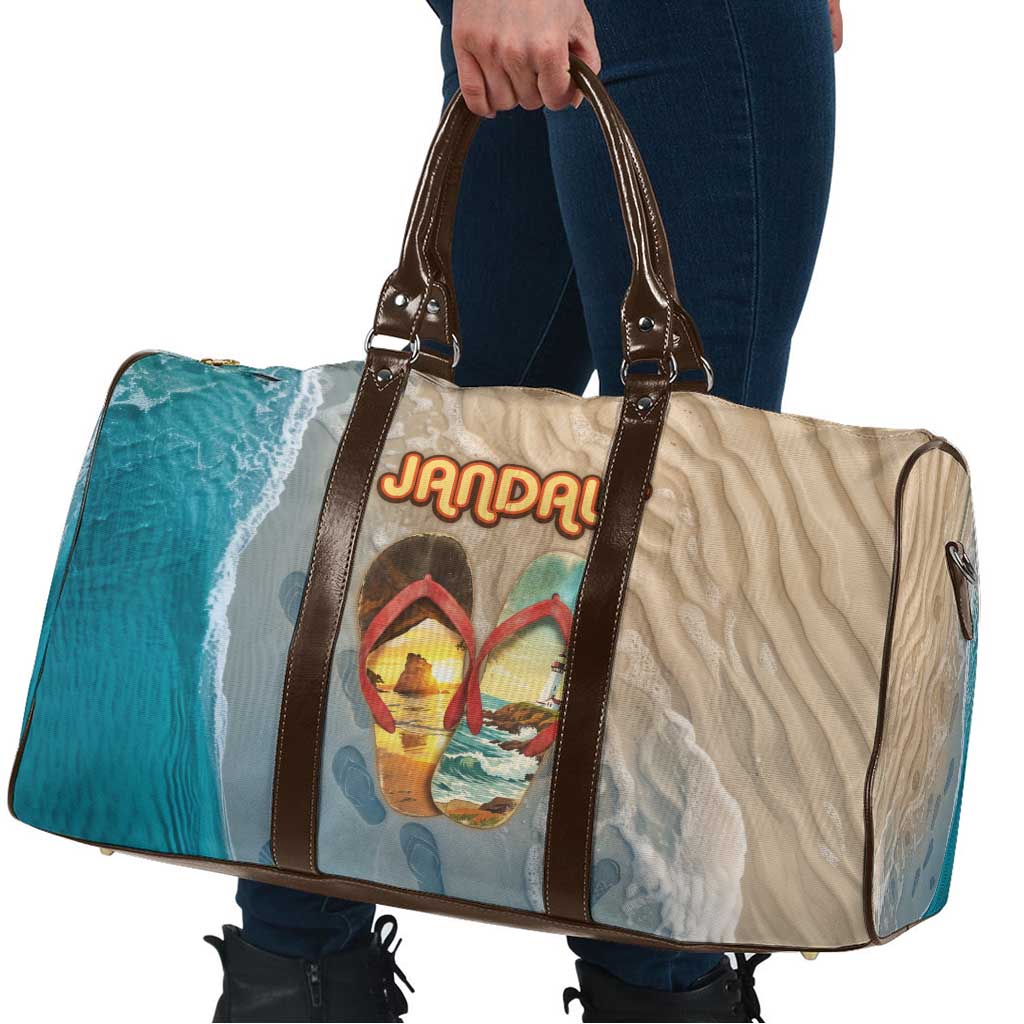 Kiwi Jandal Beach Life Travel Bag New Zealand Flip Flops Ocean Wave Surf Style