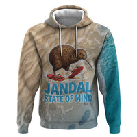 Kiwi Jandal Beach Life Zip Hoodie New Zealand Flip Flops Ocean Wave Surf Style