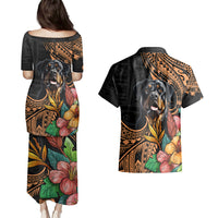 Polynesian Rottweiler Couples Matching Puletasi Dress and Hawaiian Shirt Polynesian Pattern And Rottweiler TS04 - Polynesian Pride