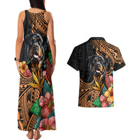 Polynesian Rottweiler Couples Matching Tank Maxi Dress and Hawaiian Shirt Polynesian Pattern And Rottweiler TS04 - Polynesian Pride