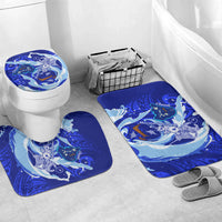 Chuuk Micronesian Roots Bathroom Set Polynesian Tribal Pattern Hibiscus Flower And Stingray Art