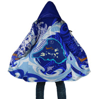 Chuuk Micronesian Roots Cloak Polynesian Tribal Pattern Hibiscus Flower And Stingray Art