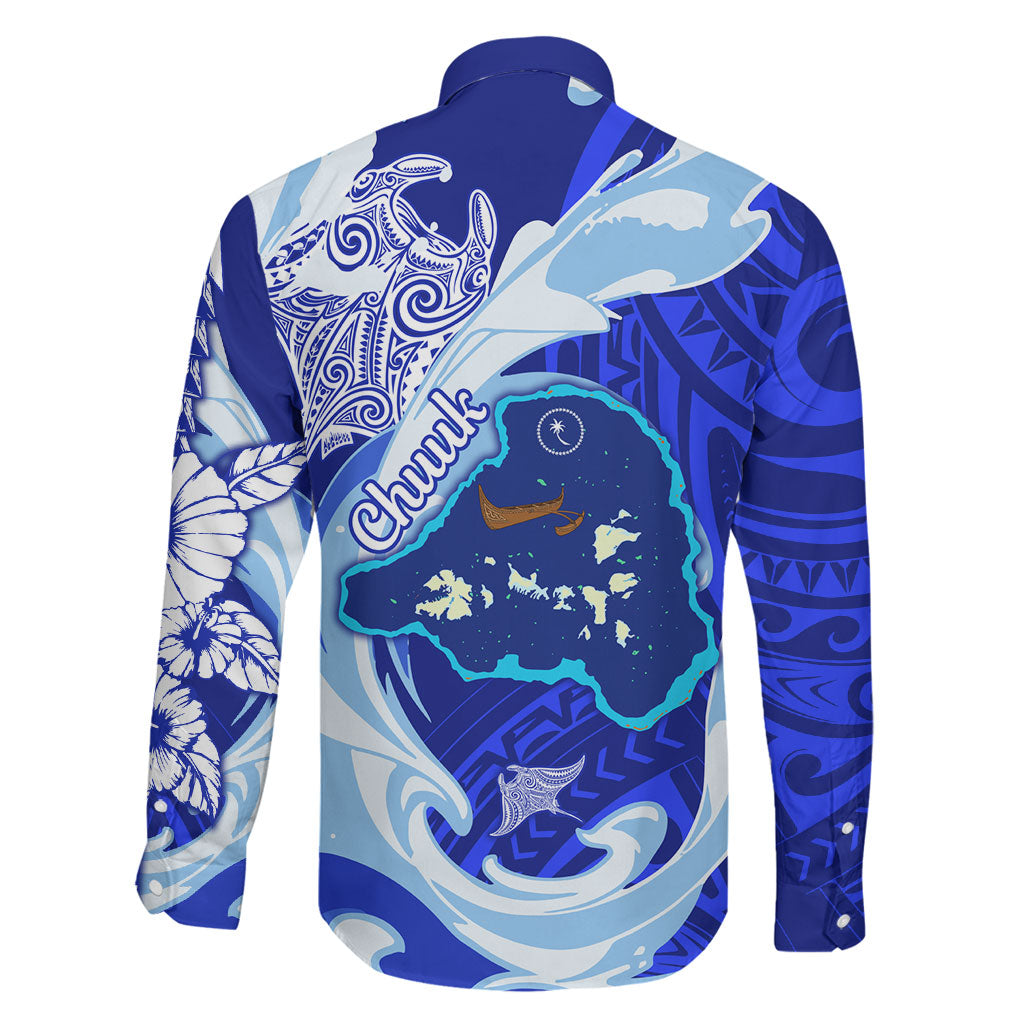 Chuuk Micronesian Roots Family Matching Mermaid Dress and Hawaiian Shirt Polynesian Tribal Pattern Hibiscus Flower And Stingray Art