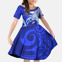 Chuuk Micronesian Roots Family Matching Summer Maxi Dress and Hawaiian Shirt Polynesian Tribal Pattern Hibiscus Flower And Stingray Art