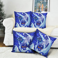 Chuuk Micronesian Roots Pillow Cover Polynesian Tribal Pattern Hibiscus Flower And Stingray Art