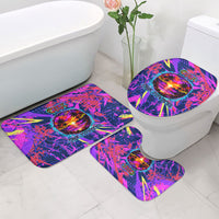 Chuuk Tropical Sunset Coordinates Bathroom Set Neon Graffiti Polynesian Tribal
