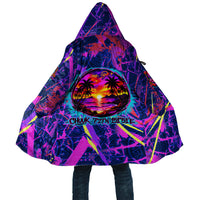 Chuuk Tropical Sunset Coordinates Cloak Neon Graffiti Polynesian Tribal