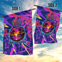 Chuuk Tropical Sunset Coordinates Garden Flag Neon Graffiti Polynesian Tribal