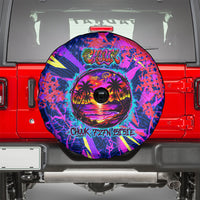 Chuuk Tropical Sunset Coordinates Spare Tire Cover Neon Graffiti Polynesian Tribal