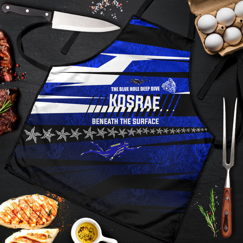 Kosrae Deep Sea Scuba Diving Apron Blue Hole Beneath The Surface Coral Reef Graphic Art