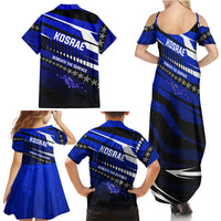 Kosrae Deep Sea Scuba Diving Family Matching Summer Maxi Dress and Hawaiian Shirt Blue Hole Beneath The Surface Coral Reef Graphic Art