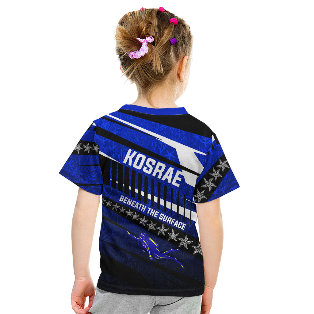 Kosrae Deep Sea Scuba Diving Kid T Shirt Blue Hole Beneath The Surface Coral Reef Graphic Art