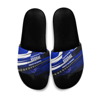 Kosrae Deep Sea Scuba Diving Slide Sandals Blue Hole Beneath The Surface Coral Reef Graphic Art TS04 Blue Black - Polynesian Pride
