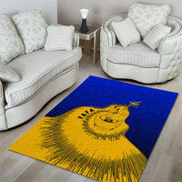 Kosrae Fafa Culinary Heritage Area Rug Kosraean Gold Taro Tradition Illustration With Coconut Leaves