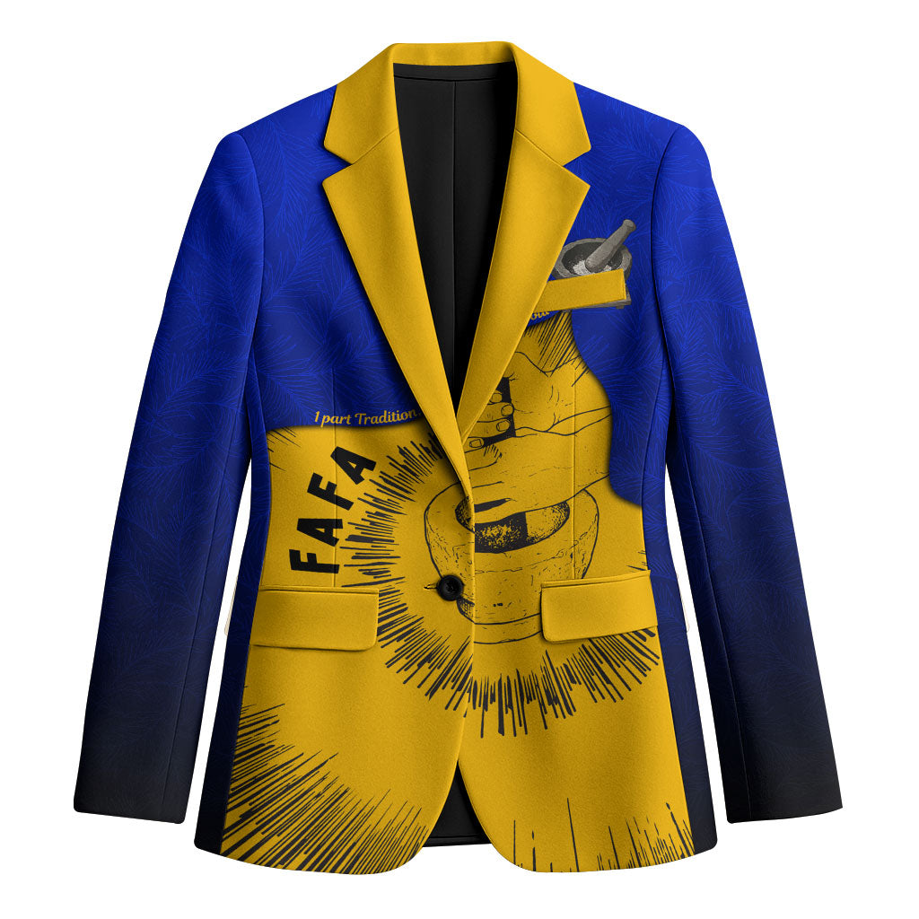 Kosrae Fafa Culinary Heritage Blazer Kosraean Gold Taro Tradition Illustration With Coconut Leaves