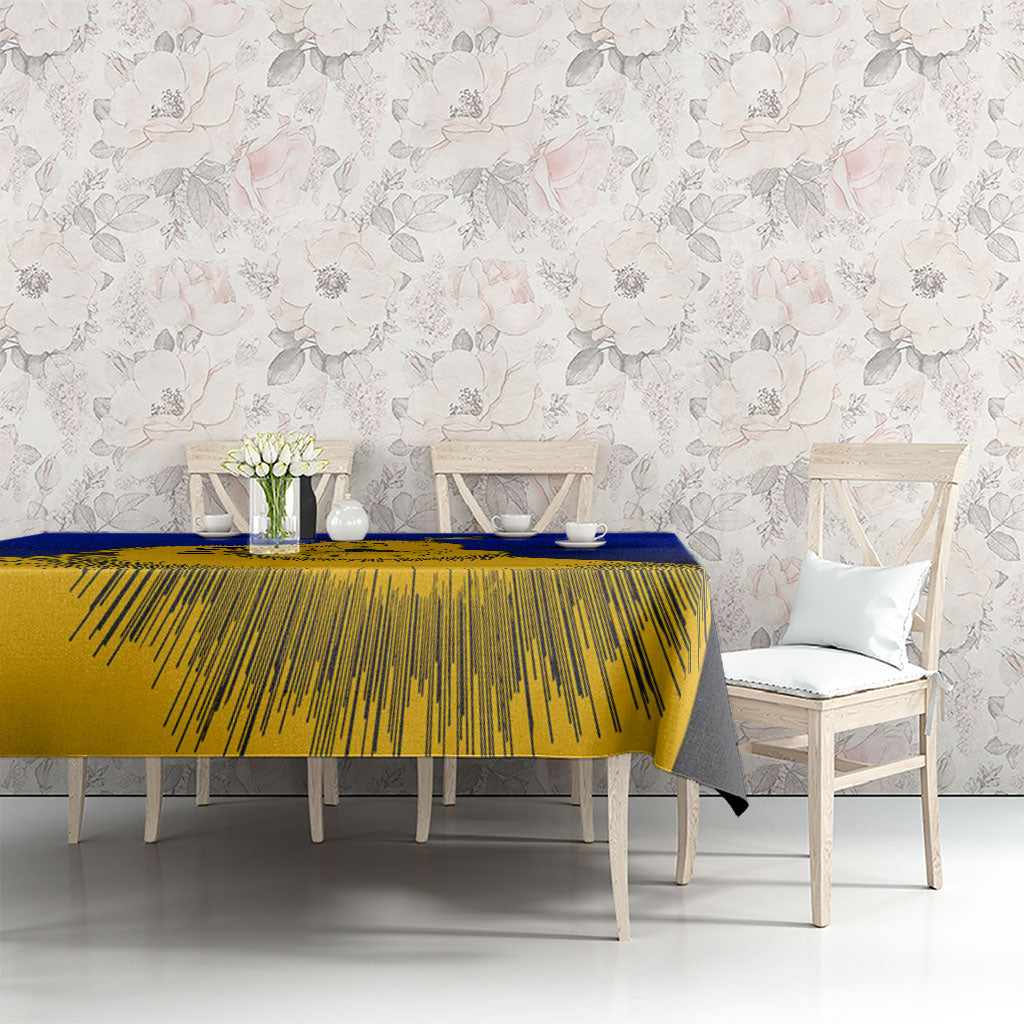 Kosrae Fafa Culinary Heritage Tablecloth Kosraean Gold Taro Tradition Illustration With Coconut Leaves