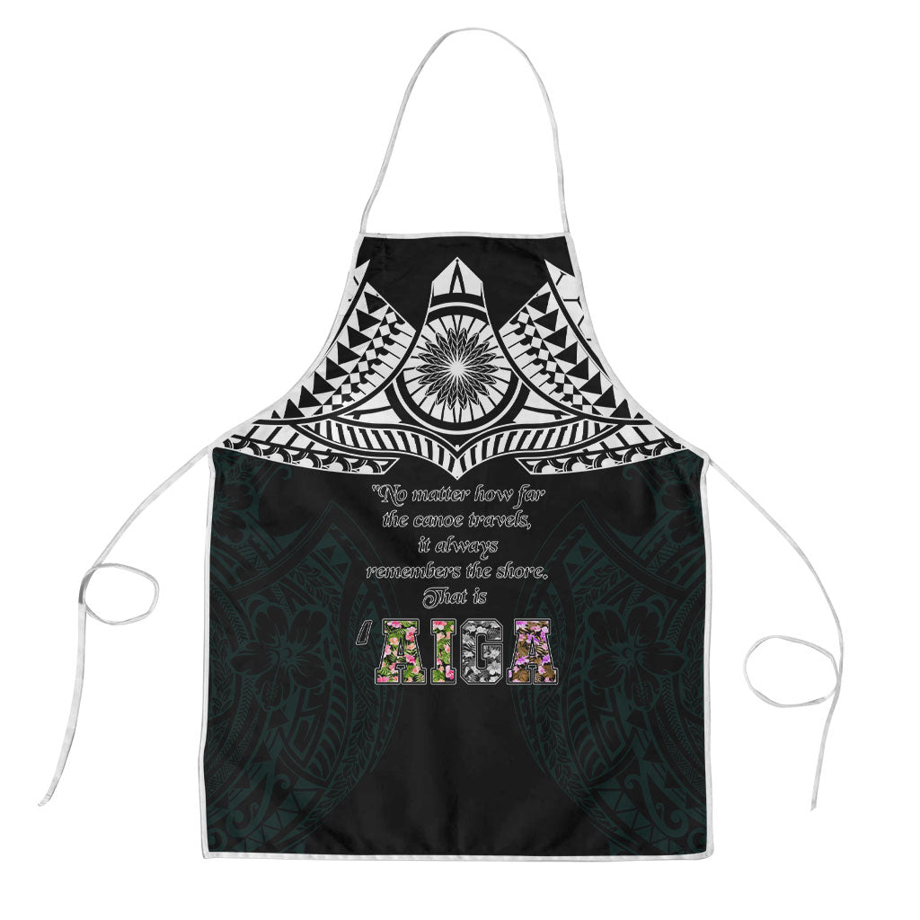 AIGA Always In Gods Arms Samoa Apron Polynesian Tribal Tattoo Art Family Heritage Faith TS04 Black White - Polynesian Pride