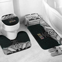 AIGA Always In Gods Arms Samoa Bathroom Set Polynesian Tribal Tattoo Art Family Heritage Faith TS04 Mat Set Only (3 pcs) One Size Black White - Polynesian Pride