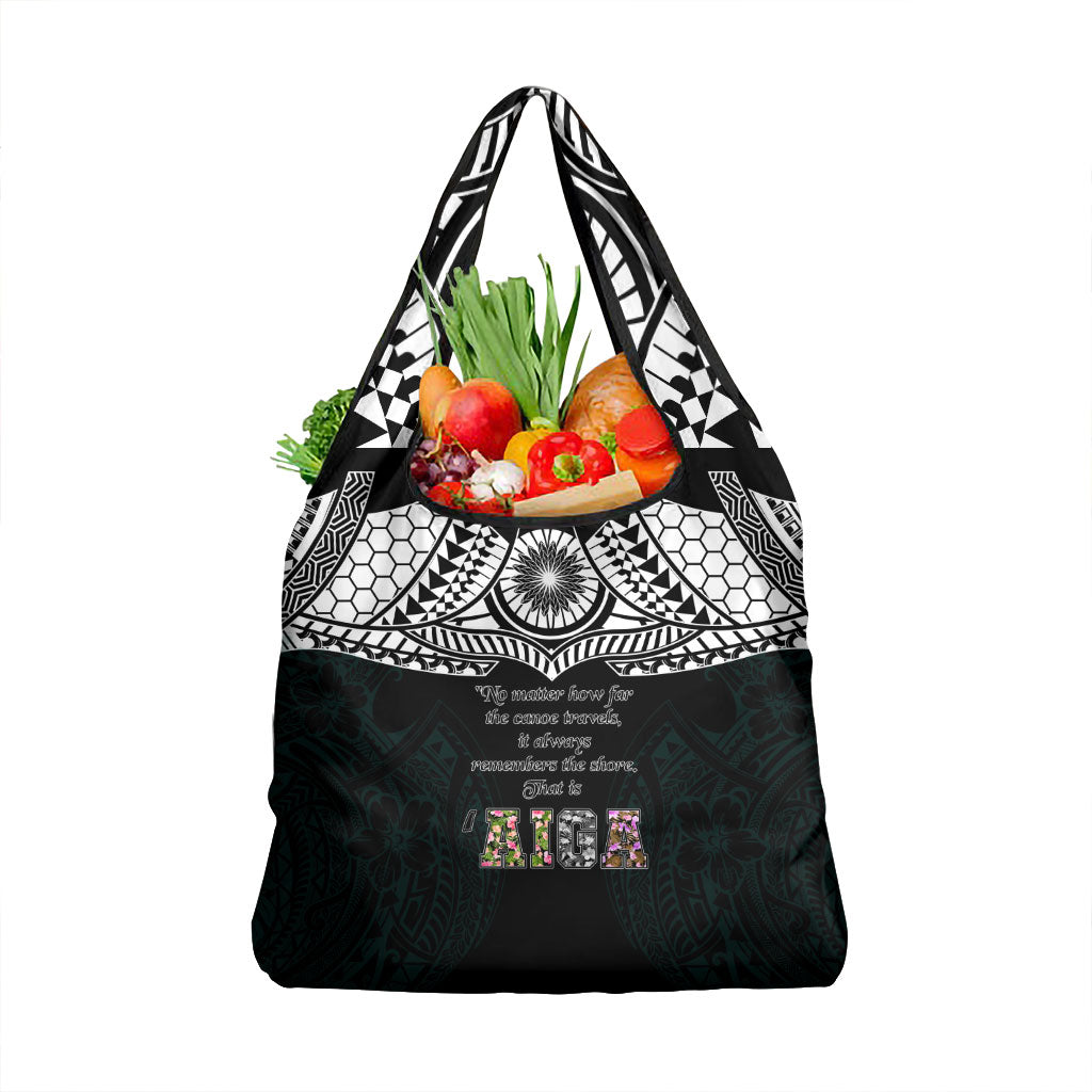 AIGA Always In Gods Arms Samoa Grocery Bag Polynesian Tribal Tattoo Art Family Heritage Faith