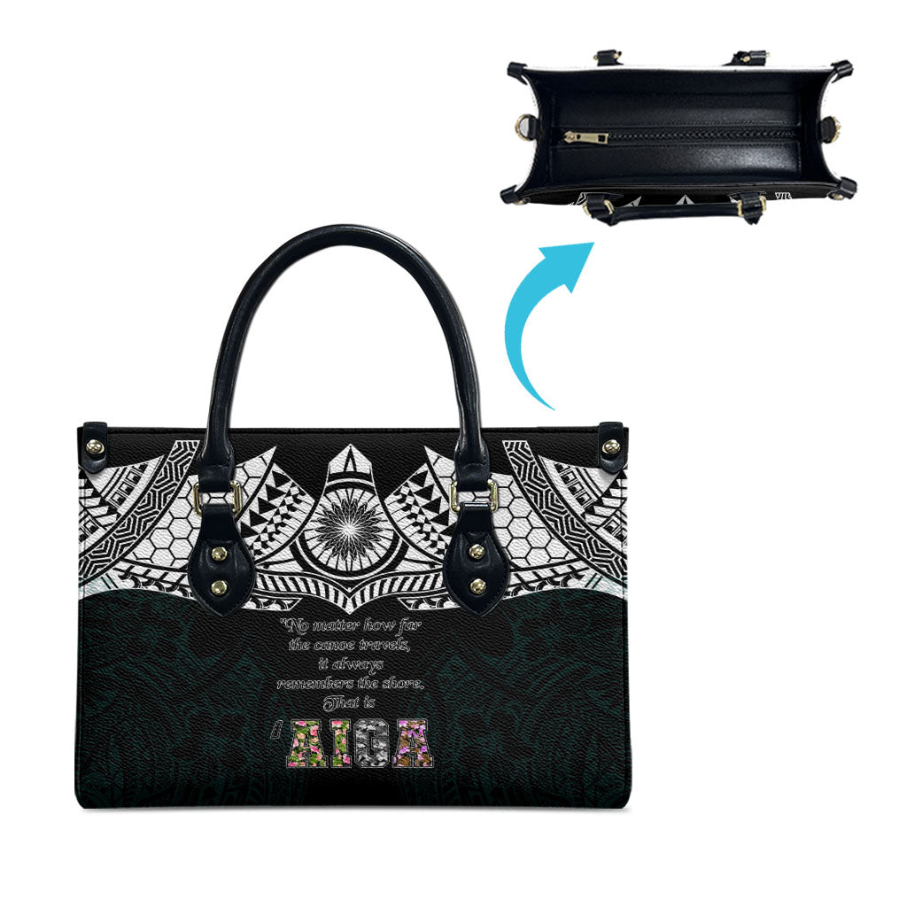AIGA Always In Gods Arms Samoa Leather Bag Polynesian Tribal Tattoo Art Family Heritage Faith TS04 - Polynesian Pride