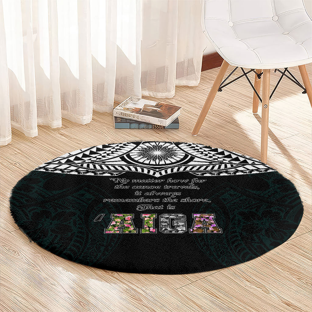 AIGA Always In Gods Arms Samoa Round Carpet Polynesian Tribal Tattoo Art Family Heritage Faith TS04 - Polynesian Pride