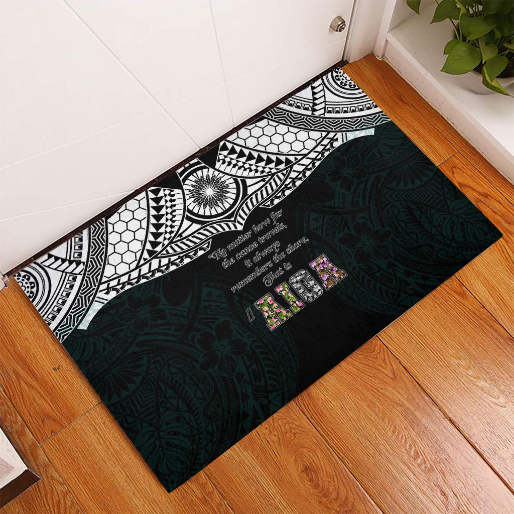 AIGA Always In Gods Arms Samoa Rubber Doormat Polynesian Tribal Tattoo Art Family Heritage Faith TS04 - Polynesian Pride