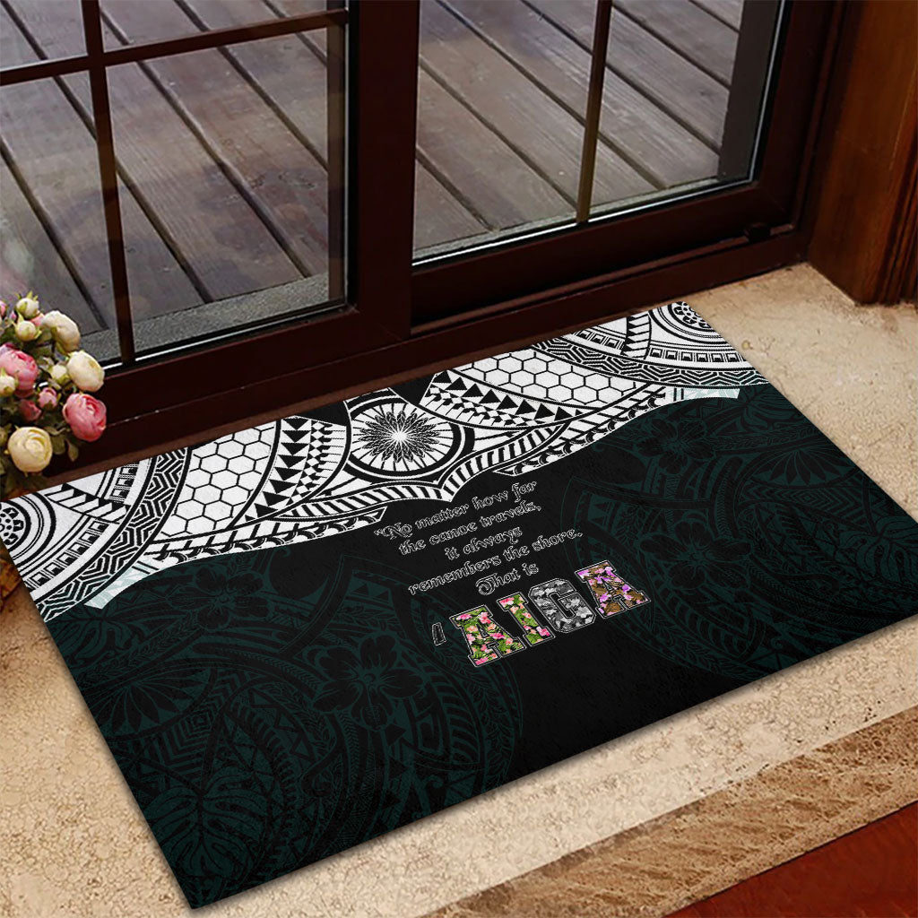 AIGA Always In Gods Arms Samoa Rubber Doormat Polynesian Tribal Tattoo Art Family Heritage Faith TS04 - Polynesian Pride