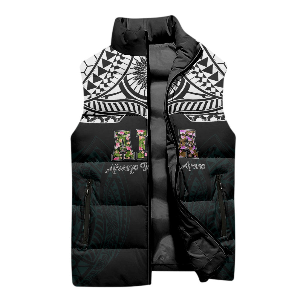 AIGA Always In Gods Arms Samoa Sleeveless Puffer Jacket Polynesian Tribal Tattoo Art Family Heritage Faith TS04 - Polynesian Pride
