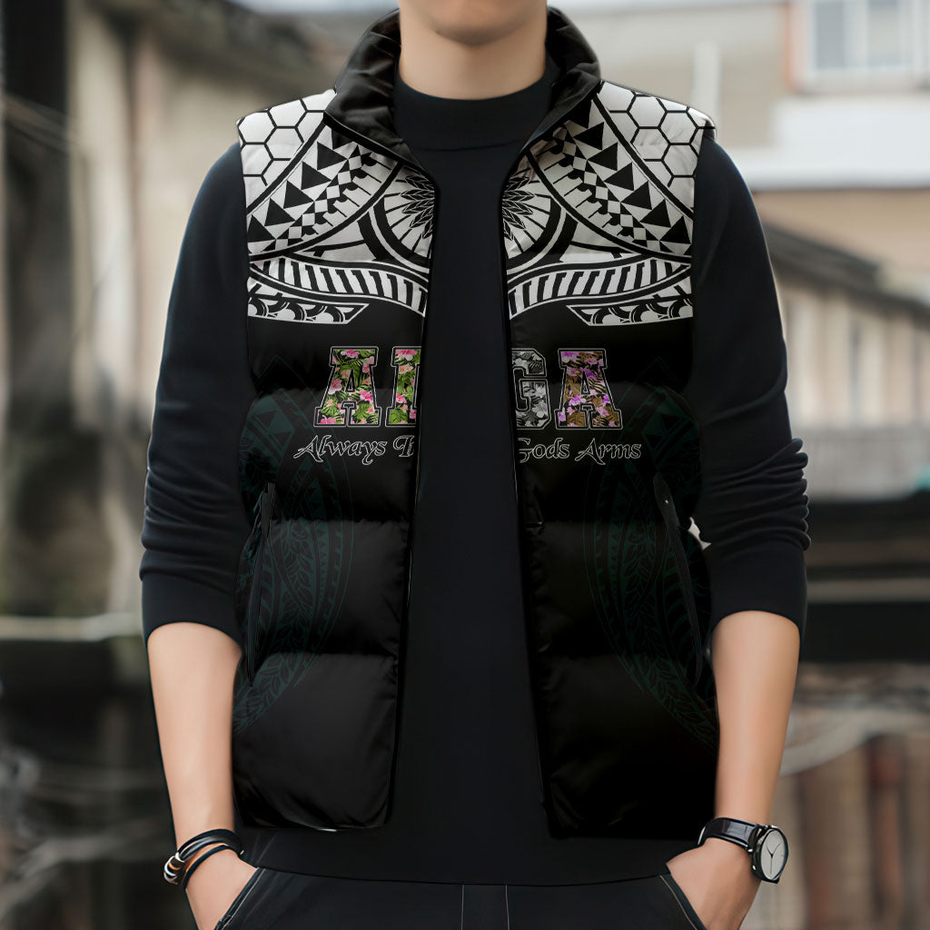 AIGA Always In Gods Arms Samoa Sleeveless Puffer Jacket Polynesian Tribal Tattoo Art Family Heritage Faith TS04 - Polynesian Pride
