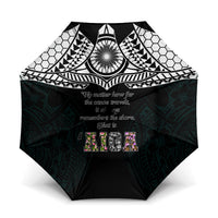 AIGA Always In Gods Arms Samoa Umbrella Polynesian Tribal Tattoo Art Family Heritage Faith TS04 One Size Folded 11.42 inch Opened Diameter 37.4 inch Black White - Polynesian Pride