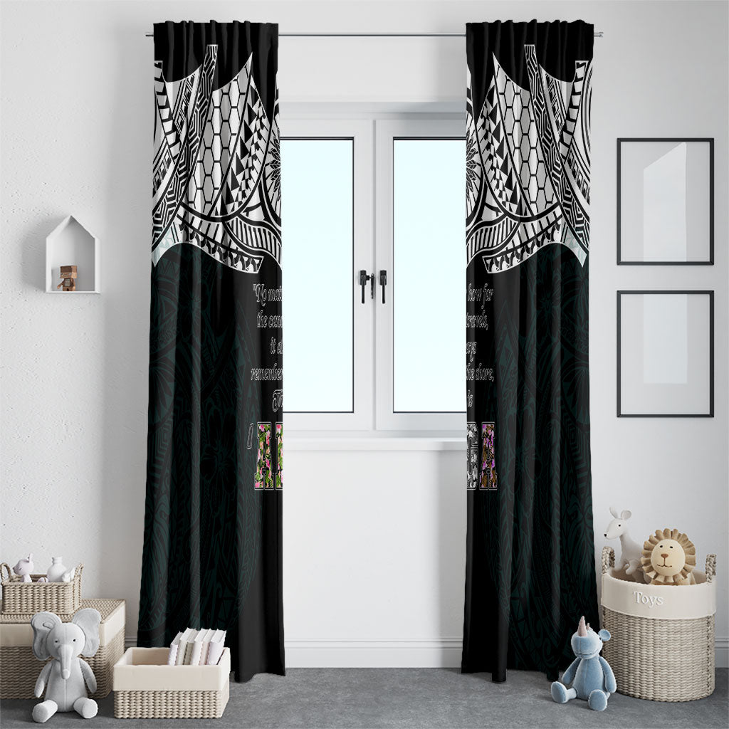 AIGA Always In Gods Arms Samoa Window Curtain Polynesian Tribal Tattoo Art Family Heritage Faith TS04 - Polynesian Pride