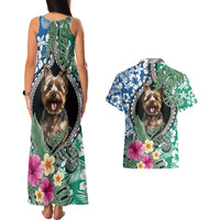 Polynesian Yorkshire Terrier Couples Matching Tank Maxi Dress and Hawaiian Shirt Polynesian Pattern And Yorkshire Terrier TS04 - Polynesian Pride