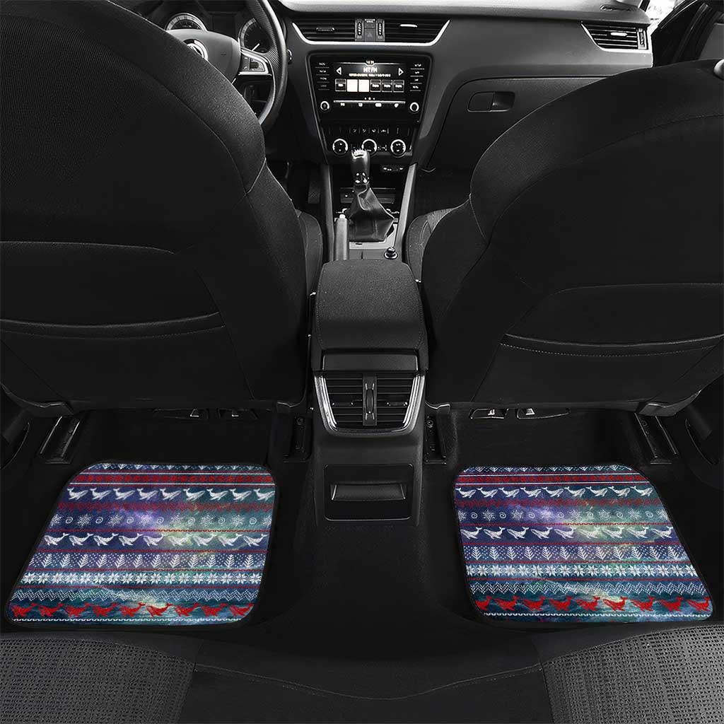 Tonga Christmas Car Mats with Singing Whale Ocean Scene National Coat of Arms - Polynesian Pride