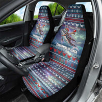 Tonga Christmas Car Seat Cover with Singing Whale Ocean Scene National Coat of Arms TS04 - Polynesian Pride