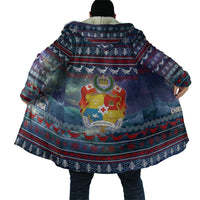 Tonga Christmas Cloak with Singing Whale Ocean Scene National Coat of Arms TS04 - Polynesian Pride