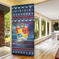 Tonga Christmas Door Cover with Singing Whale Ocean Scene National Coat of Arms TS04 - Polynesian Pride