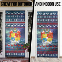 Tonga Christmas Door Cover with Singing Whale Ocean Scene National Coat of Arms TS04 - Polynesian Pride