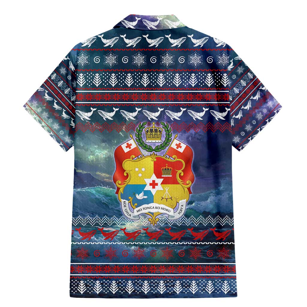 Tonga Christmas Family Matching Mermaid Dress and Hawaiian Shirt with Singing Whale Ocean Scene National Coat of Arms TS04 - Polynesian Pride