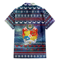 Tonga Christmas Family Matching Mermaid Dress and Hawaiian Shirt with Singing Whale Ocean Scene National Coat of Arms TS04 - Polynesian Pride