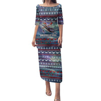 Tonga Christmas Family Matching Puletasi and Hawaiian Shirt with Singing Whale Ocean Scene National Coat of Arms TS04 Mom's Dress Multicolor - Polynesian Pride